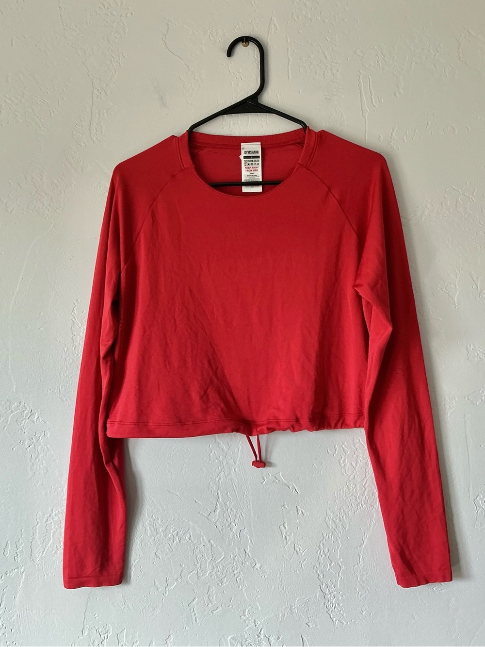 Gymshark Red Cropped Lightweight Activewear Top